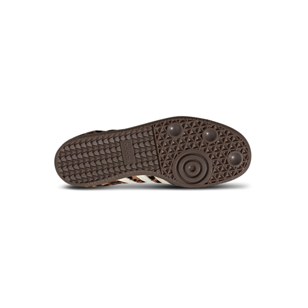 Brown sole of a shoe on a white background