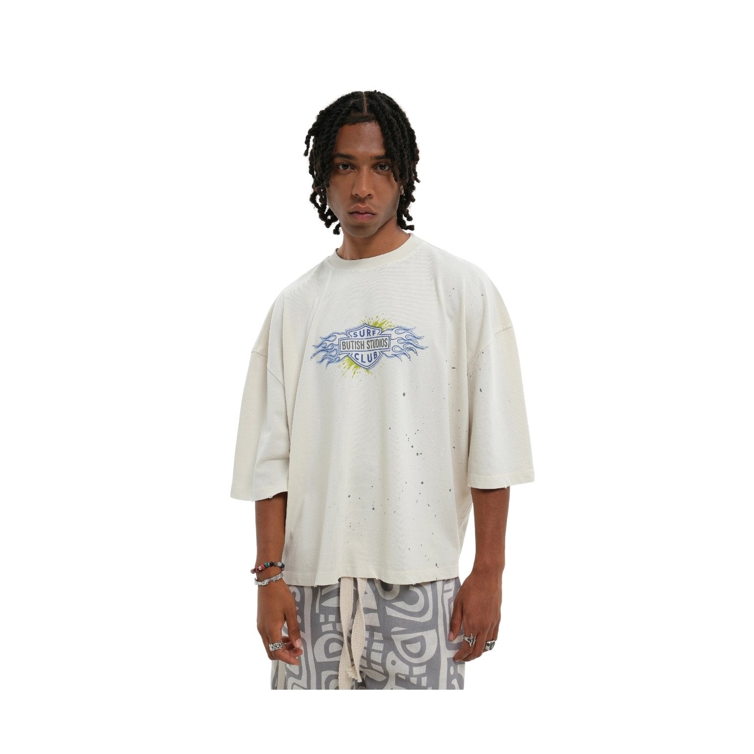 Butish Tee Speed Fire White
