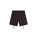 Plum shorts with brand logo on a white background
