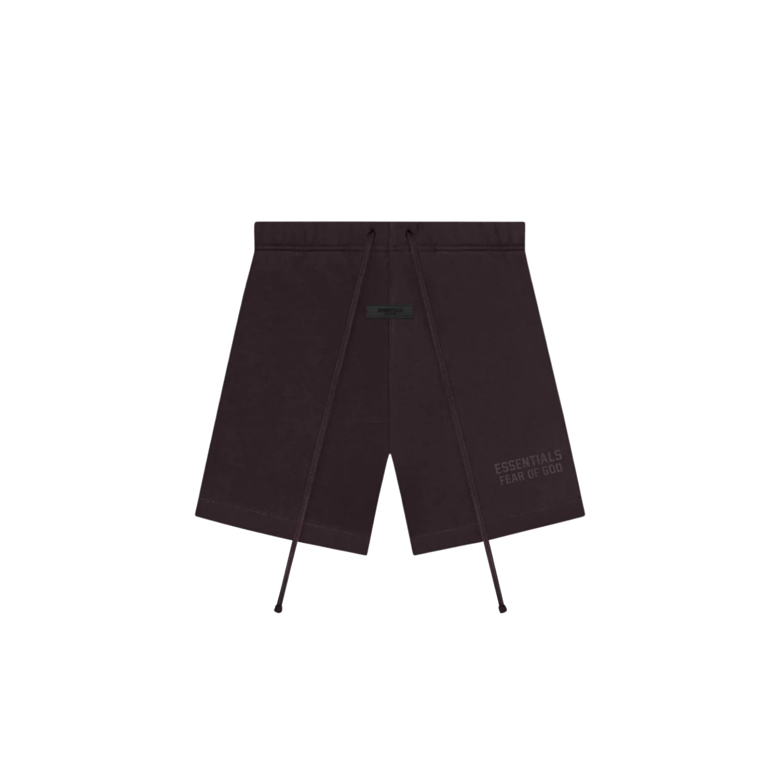 Plum shorts with brand logo on a white background