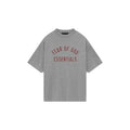 Tee grey essential with red print