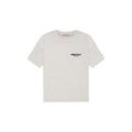White t-shirt with a graphic design on a white background