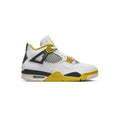 White and yellow sneaker on a white background