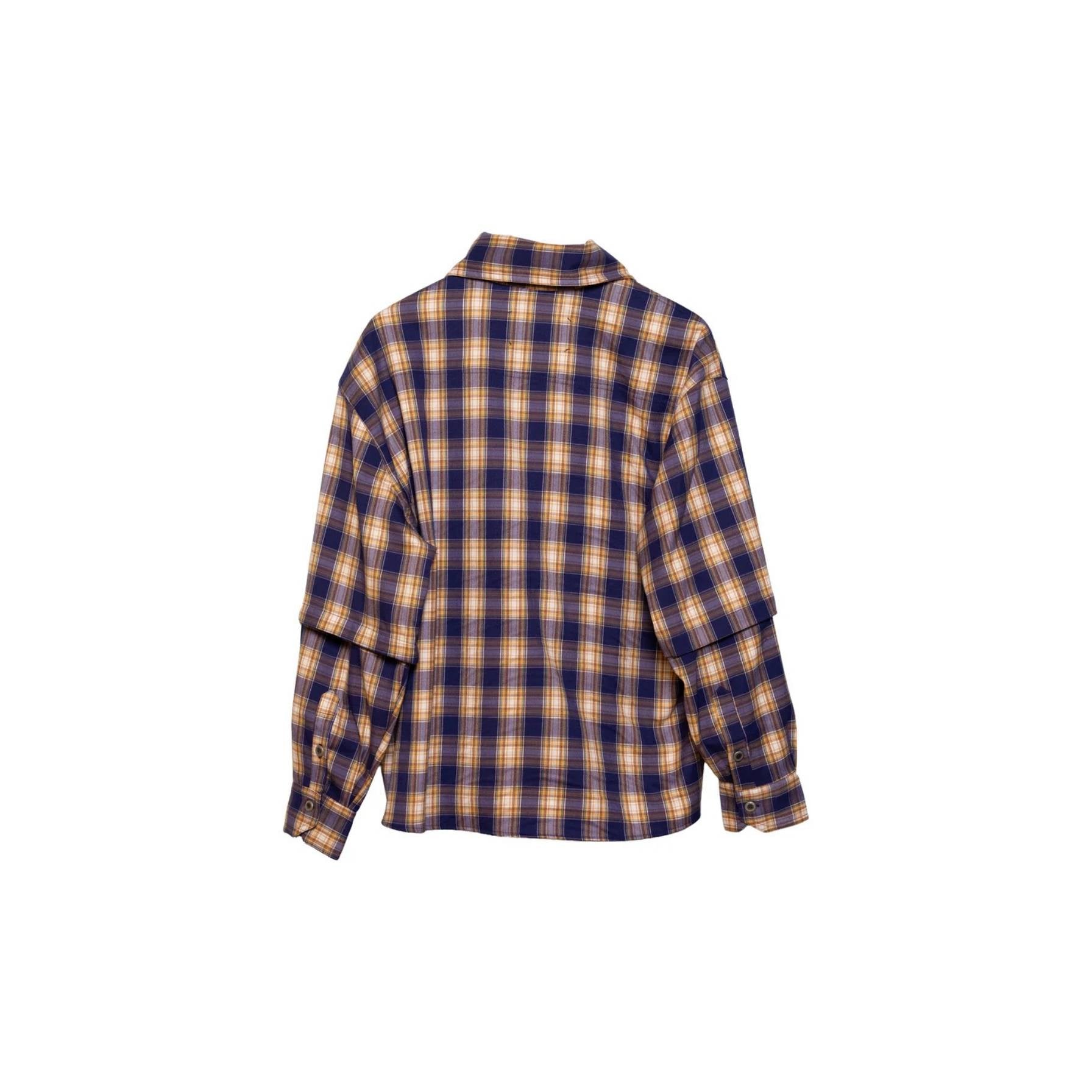 Maison Fallen Flannel Shirt 2 in 1 Purple
