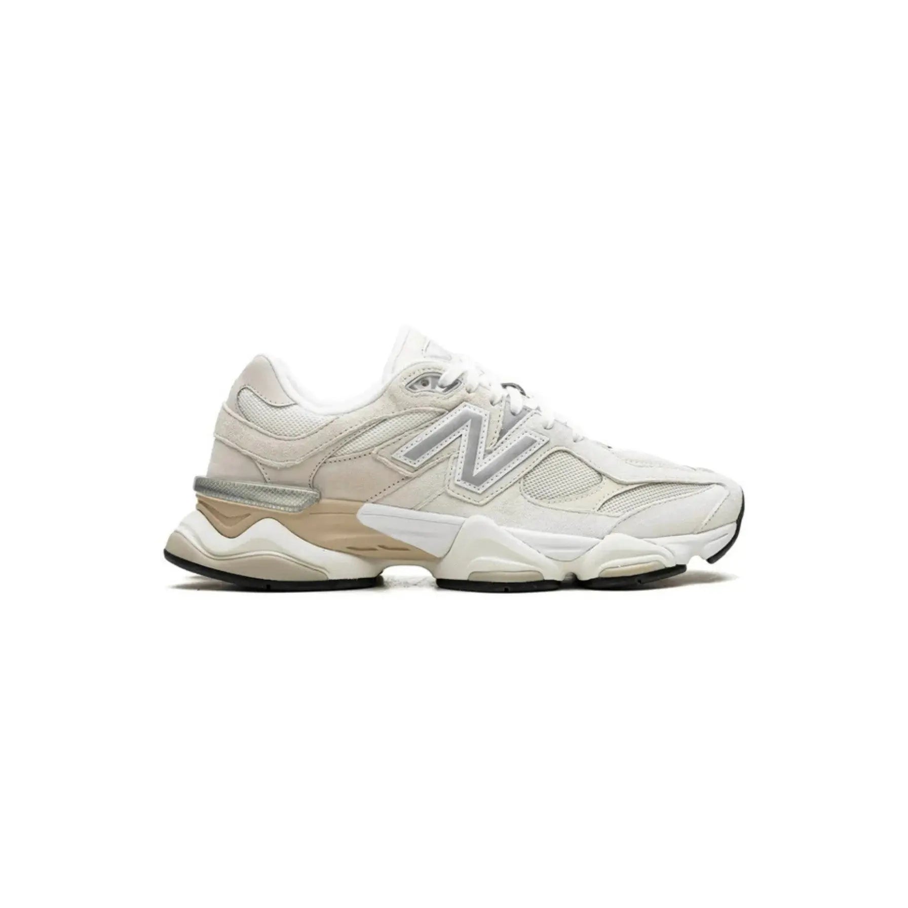 White sneaker with brand logo on a white background