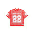 Red sports jersey with 'Onmyway' branding and number '22' on a white background