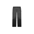 Black pants with a brand logo on a white background