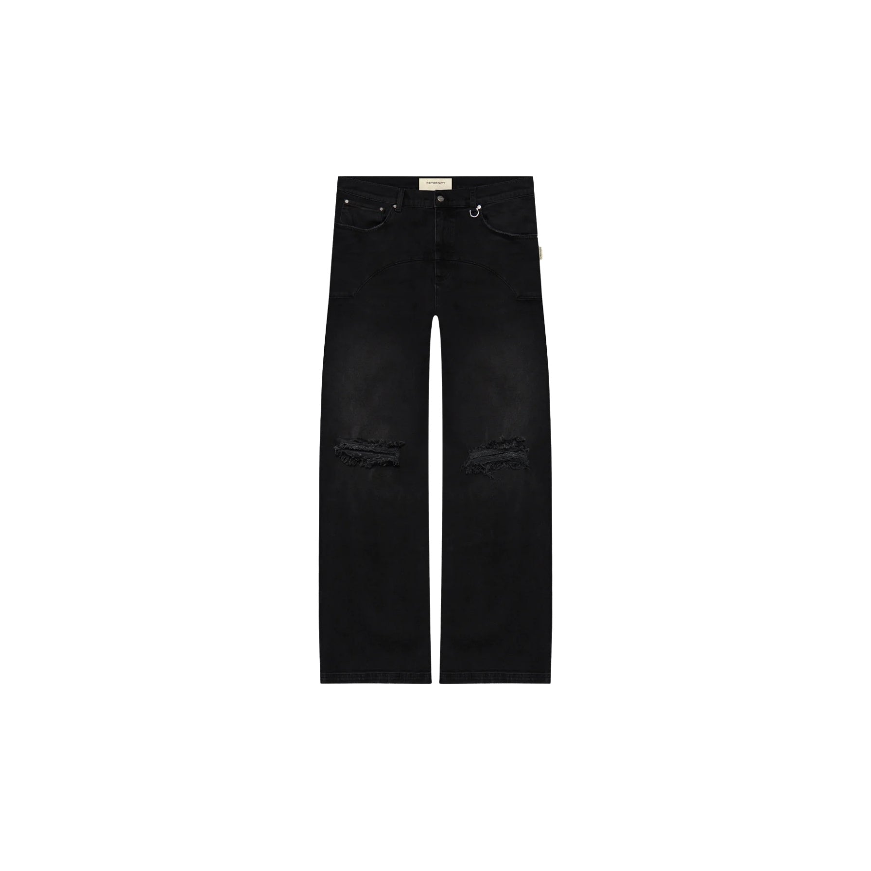 Black jeans on a white background