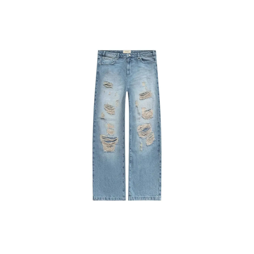 Reternity Distressed Baggy Denim Washed Blue Ryva Store
