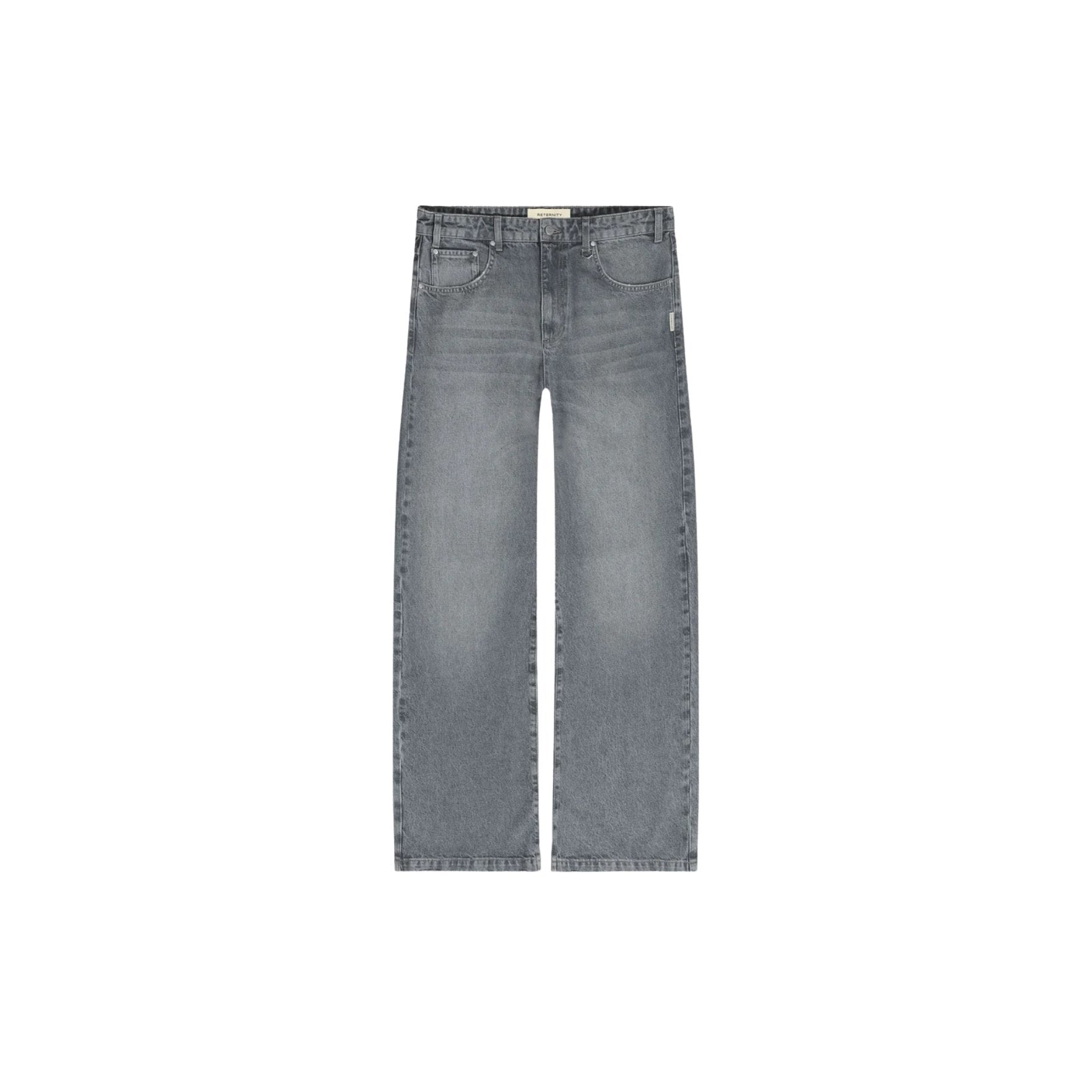 Gray jeans on a white background