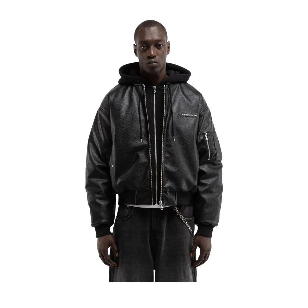 Reternity Métropolitain Bomber Black Leather Ryva Store