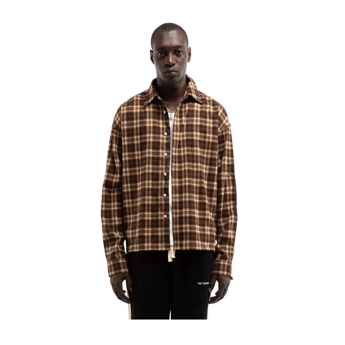 Reternity Somewhere Somehow Flannel Shirt Brown Ryva Store