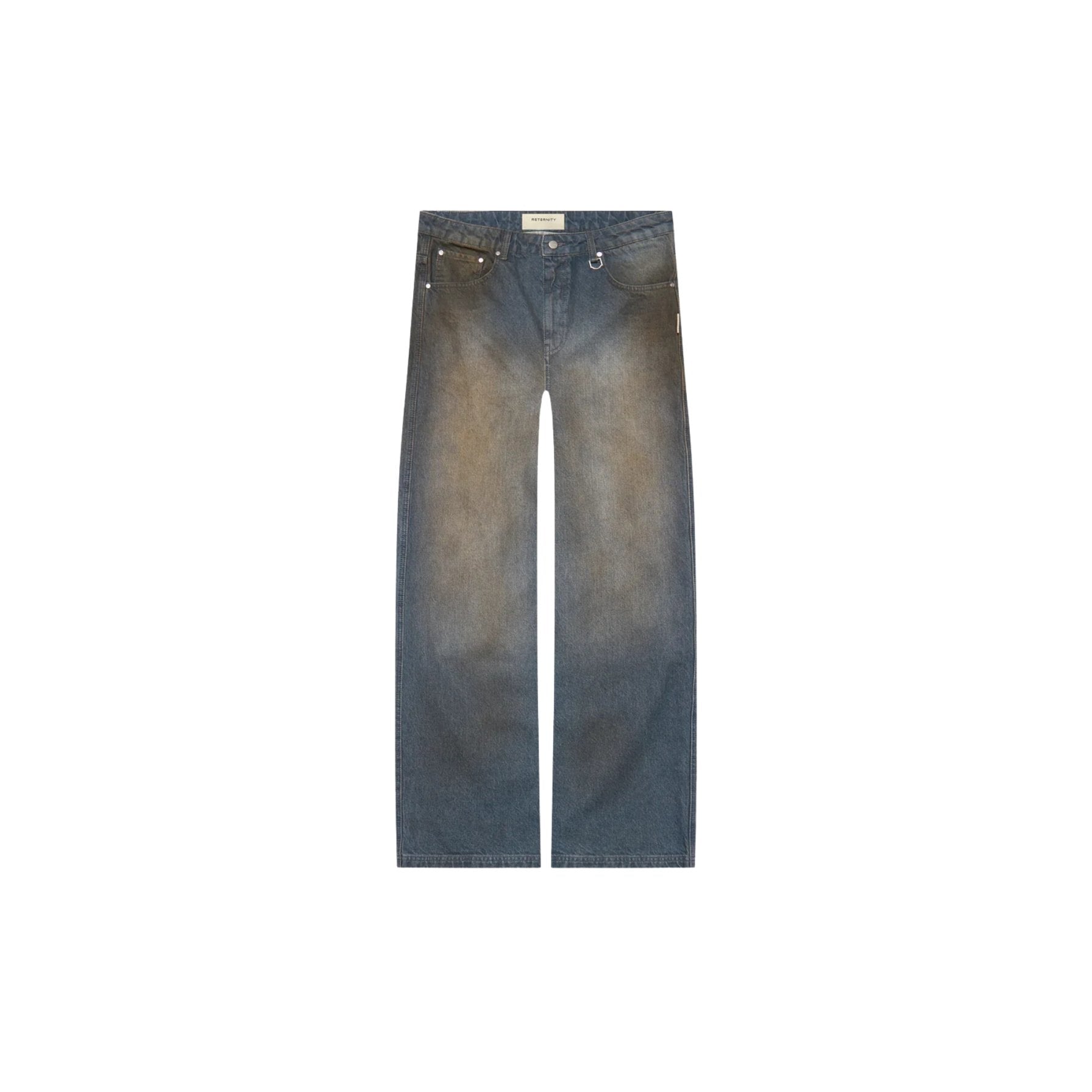 Pair of blue jeans on a white background