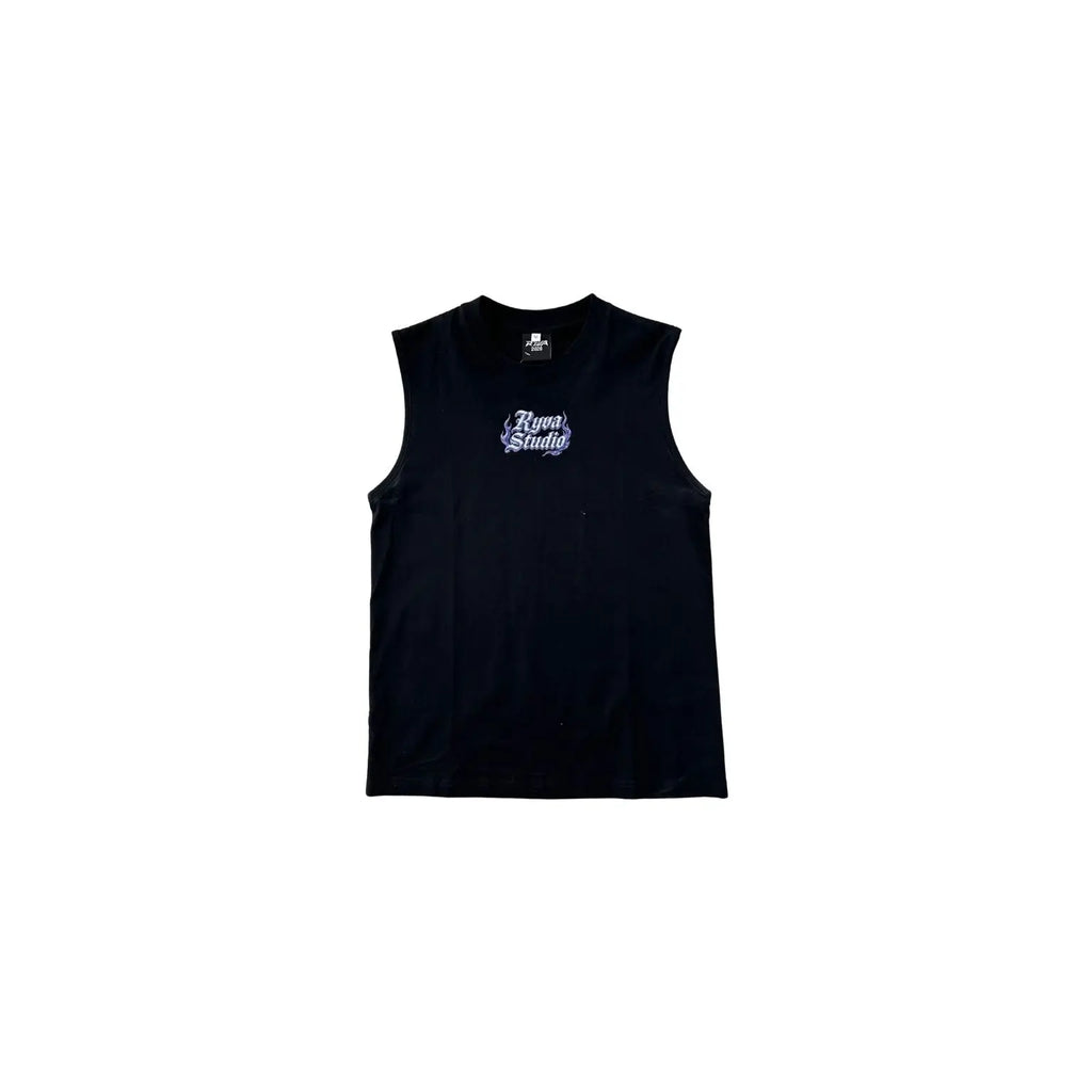 Black tank on a white background