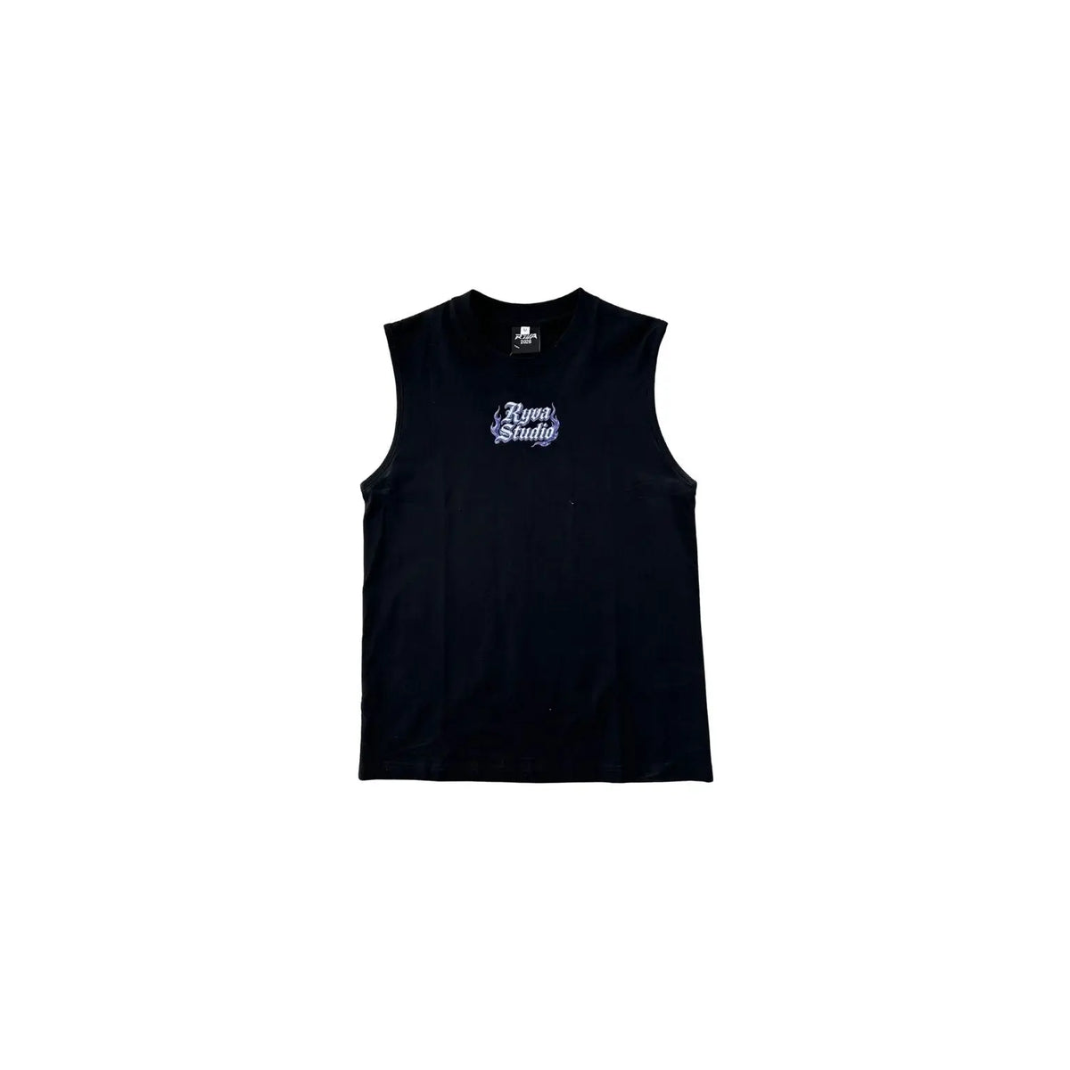 Black tank on a white background