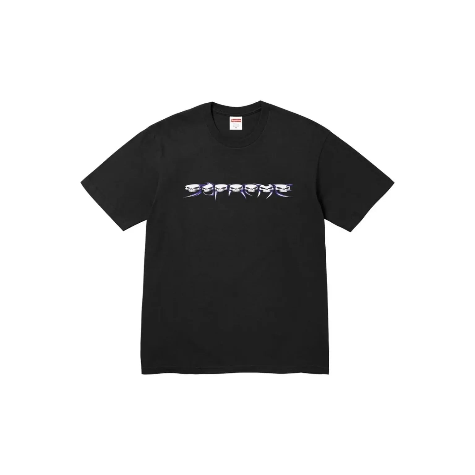 Black supreme t-shirt on a white background