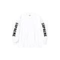 White hoodie with 'Supreme' logo on a white background